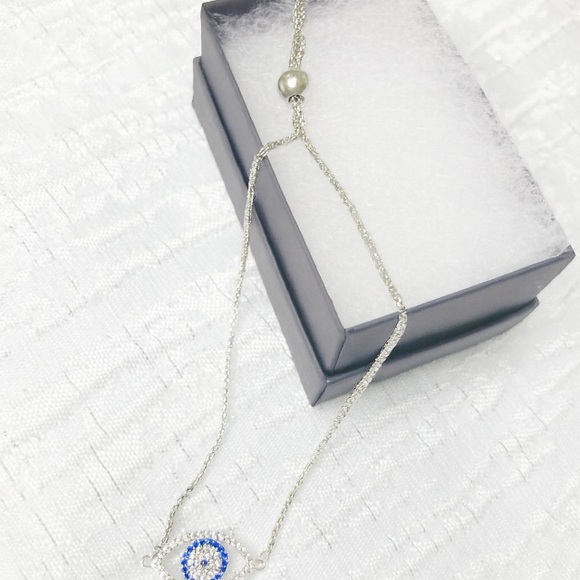 Antian Accesorio™ Evil Eye Zirconia Silver Plated Bracelet - Picture 3 of 4